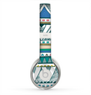 The Abstract Blue and Green Triangle Aztec Skin for the Beats by Dre Solo 2 Headphones
