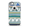 The Abstract Blue and Green Triangle Aztec Skin for the iPhone 5c OtterBox Commuter Case