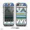 The Abstract Blue and Green Triangle Aztec Skin for the iPhone 5c nüüd LifeProof Case