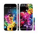 The Abstract Bright Neon Floral Sectioned Skin Series for the Apple iPhone 6s Plus