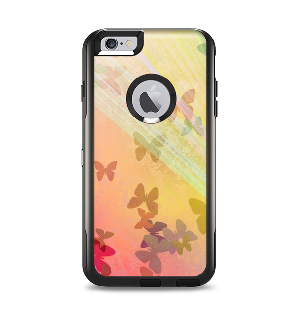 The Abstract Color Butterfly Shadows Apple iPhone 6 Plus Otterbox Commuter Case Skin Set