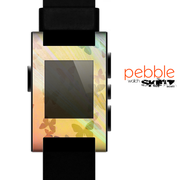 The Abstract Color Butterfly Shadows Skin for the Pebble SmartWatch
