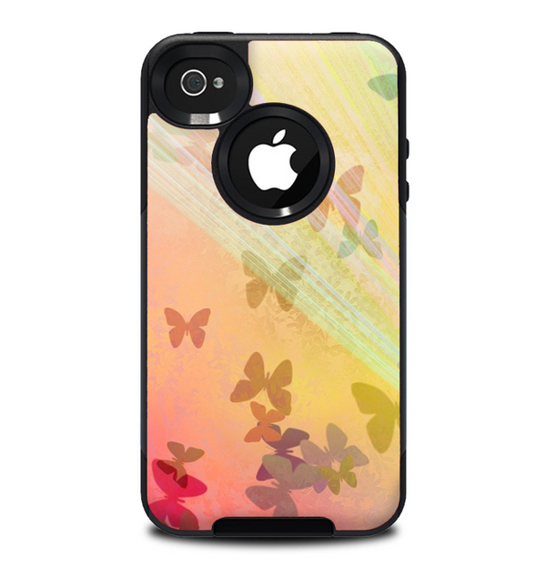 The Abstract Color Butterfly Shadows Skin for the iPhone 4-4s OtterBox Commuter Case