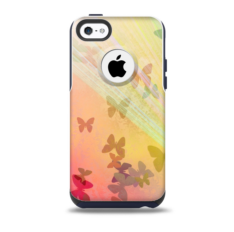 The Abstract Color Butterfly Shadows Skin for the iPhone 5c OtterBox Commuter Case