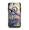 The Abstract Color Floral Painted Wood Planks Apple iPhone 6 Otterbox Commuter Case Skin Set
