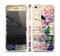 The Abstract Color Floral Painted Wood Planks Skin Set for the Apple iPhone 5