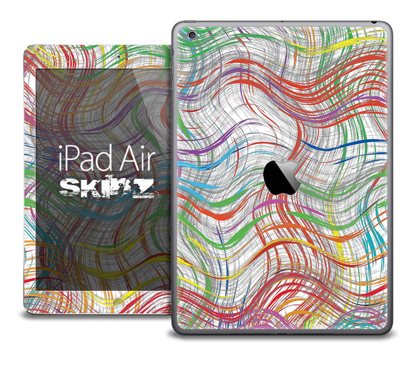 The Abstract Color Thin Swirls Skin for the iPad Air
