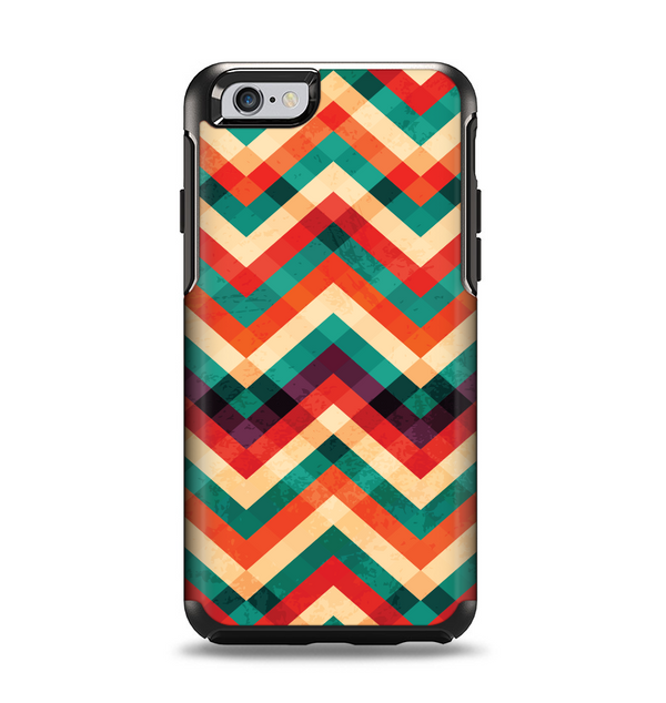 The Abstract Colorful Chevron Apple iPhone 6 Otterbox Symmetry Case Skin Set