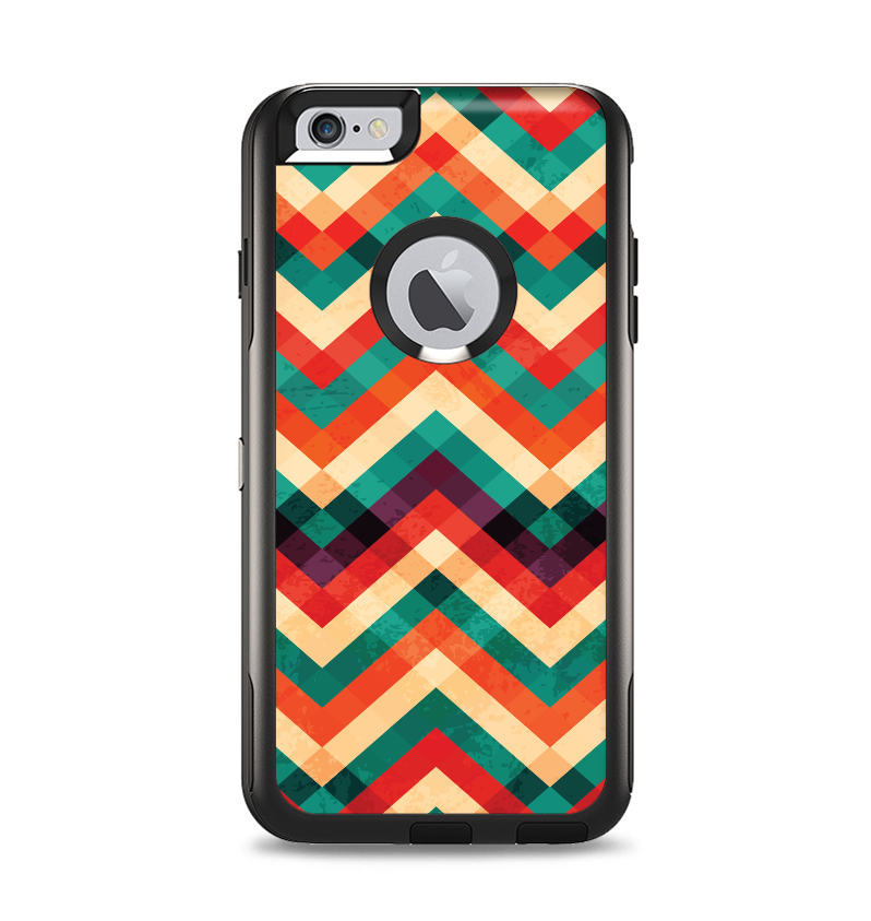 The Abstract Colorful Chevron Apple iPhone 6 Plus Otterbox Commuter Case Skin Set