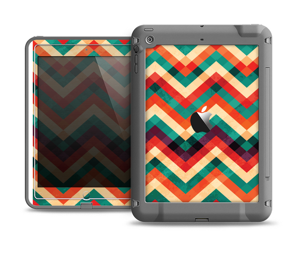 The Abstract Colorful Chevron Apple iPad Mini LifeProof Fre Case Skin Set