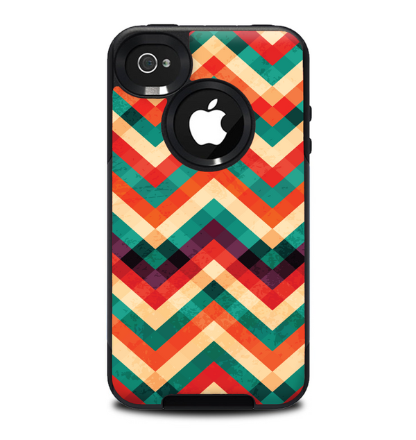 The Abstract Colorful Chevron Skin for the iPhone 4-4s OtterBox Commuter Case