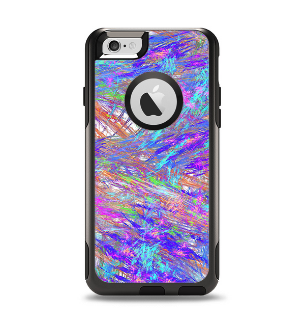 The Abstract Colorful Oil Paint Splatter Strokes Apple iPhone 6 Otterbox Commuter Case Skin Set