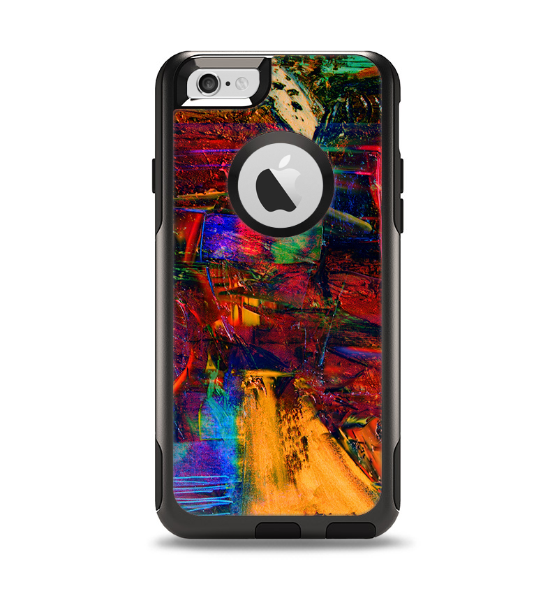 The Abstract Colorful Painted Surface Apple iPhone 6 Otterbox Commuter Case Skin Set