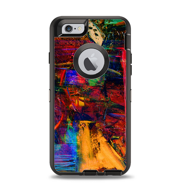 The Abstract Colorful Painted Surface Apple iPhone 6 Otterbox Defender Case Skin Set