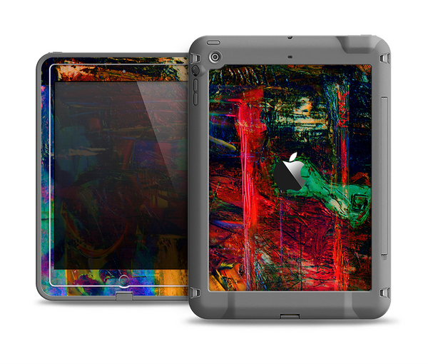 The Abstract Colorful Painted Surface Apple iPad Mini LifeProof Fre Case Skin Set