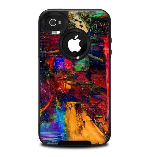 The Abstract Colorful Painted Surface Skin for the iPhone 4-4s OtterBox Commuter Case
