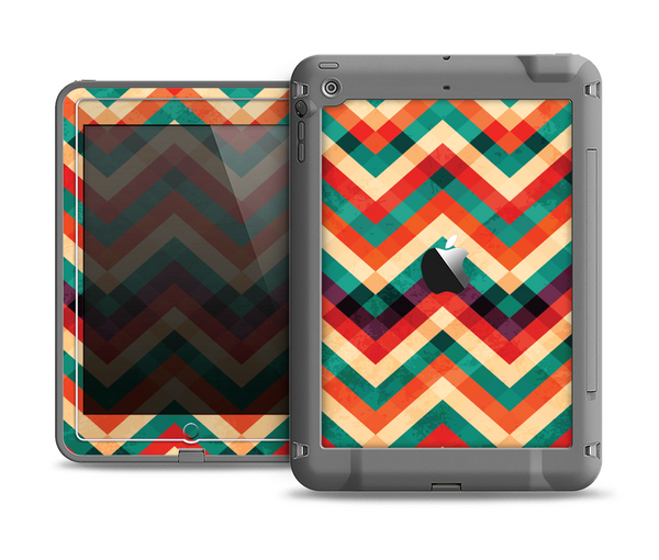 The Abstract Fall Colored Chevron Pattern Apple iPad Mini LifeProof Fre Case Skin Set