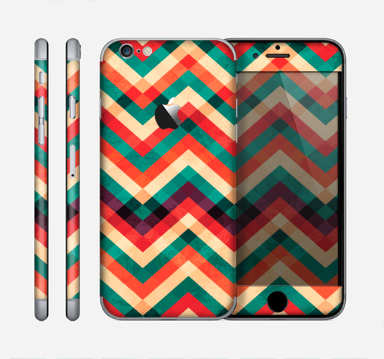 The Abstract Fall Colored Chevron Pattern Skin for the Apple iPhone 6