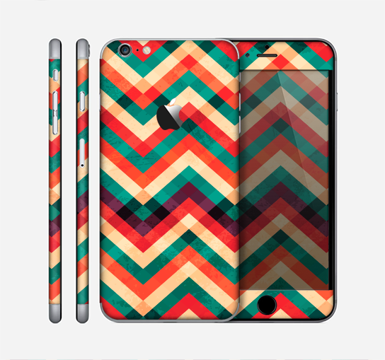 The Abstract Fall Colored Chevron Pattern Skin for the Apple iPhone 6 Plus