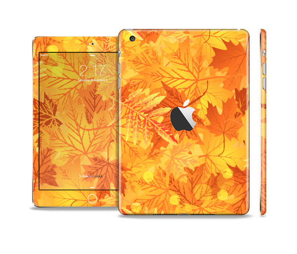 The Abstract Fall Leaves Full Body Skin Set for the Apple iPad Mini 2
