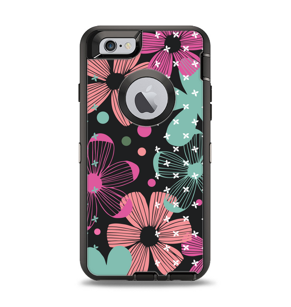 The Abstract Flower Arrangement Apple iPhone 6 Otterbox Defender Case Skin Set