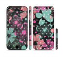 The Abstract Flower Arrangement Sectioned Skin Series for the Apple iPhone 6 Plus