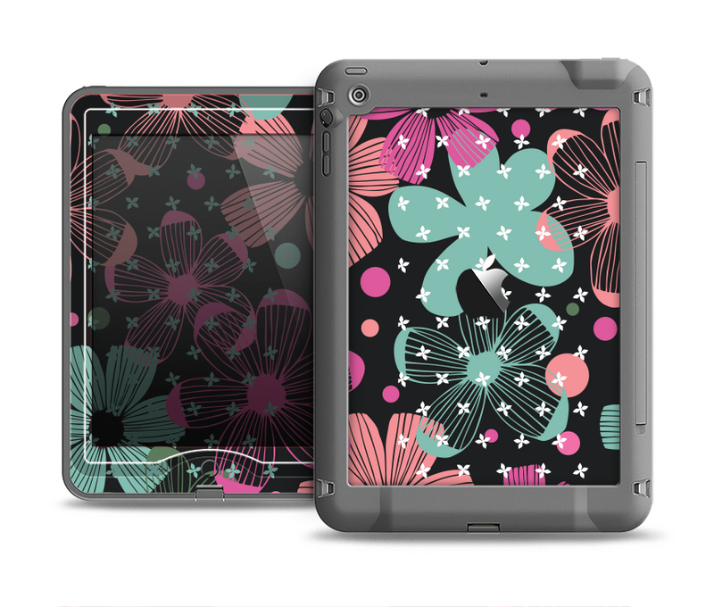 The Abstract Flower Arrangement Apple iPad Mini LifeProof Nuud Case Skin Set