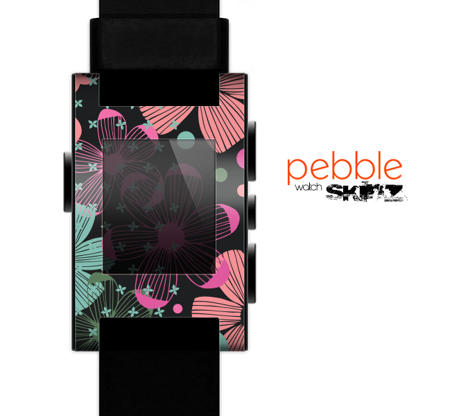 The Abstract Flower Arrangement Skin for the Pebble SmartWatch