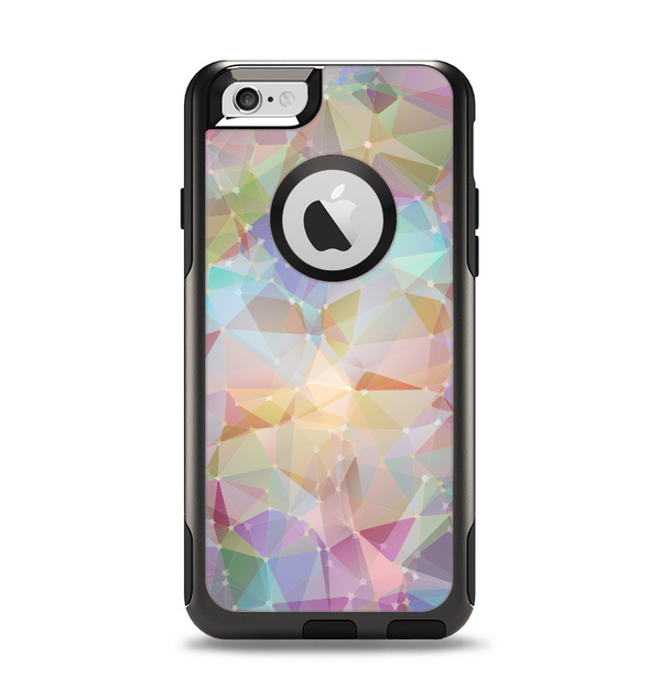 The Abstract Geometric Subtle Colored Connect Blocks Apple iPhone 6 Otterbox Commuter Case Skin Set