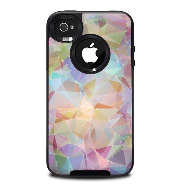 The Abstract Geometric Subtle Colored Connect Blocks Skin for the iPhone 4-4s OtterBox Commuter Case