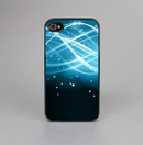 The Abstract Glowing Blue Swirls Skin-Sert for the Apple iPhone 4-4s Skin-Sert Case