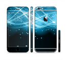 The Abstract Glowing Blue Swirls Sectioned Skin Series for the Apple iPhone 6s Plus