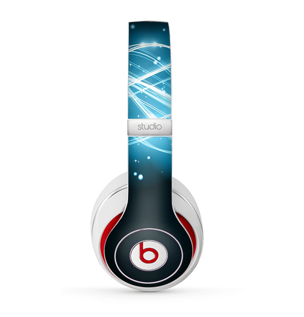 The Abstract Glowing Blue Swirls Skin for the Beats by Dre Studio (2013+ Version) Headphones