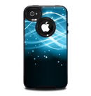 The Abstract Glowing Blue Swirls Skin for the iPhone 4-4s OtterBox Commuter Case