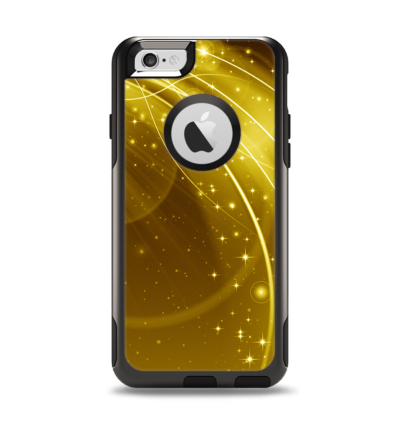 The Abstract Gold Fantasy Swoop Apple iPhone 6 Otterbox Commuter Case Skin Set