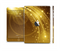 The Abstract Gold Fantasy Swoop Full Body Skin Set for the Apple iPad Mini 2