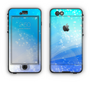 The Abstract Light Blue Scattered Snowflakes Apple iPhone 6 LifeProof Nuud Case Skin Set