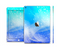 The Abstract Light Blue Scattered Snowflakes Skin Set for the Apple iPad Air 2