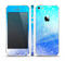 The Abstract Light Blue Scattered Snowflakes Skin Set for the Apple iPhone 5