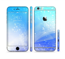 The Abstract Light Blue Scattered Snowflakes Sectioned Skin Series for the Apple iPhone 6s Plus