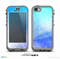 The Abstract Light Blue Scattered Snowflakes Skin for the iPhone 5c nüüd LifeProof Case