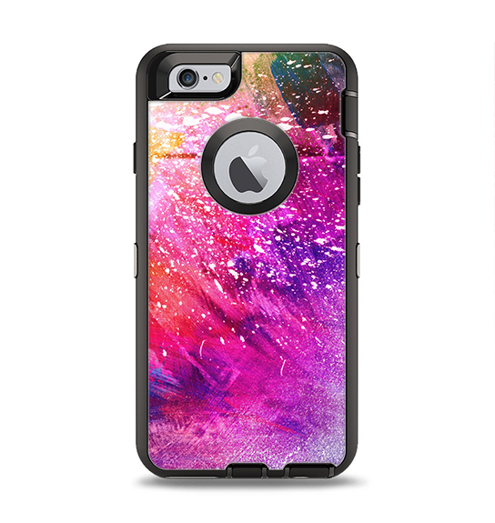 The Abstract Neon Paint Explosion Apple iPhone 6 Otterbox Defender Case Skin Set