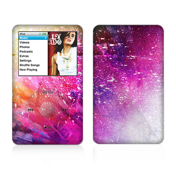 The Abstract Neon Paint Explosion Skin For The Apple iPod Classic