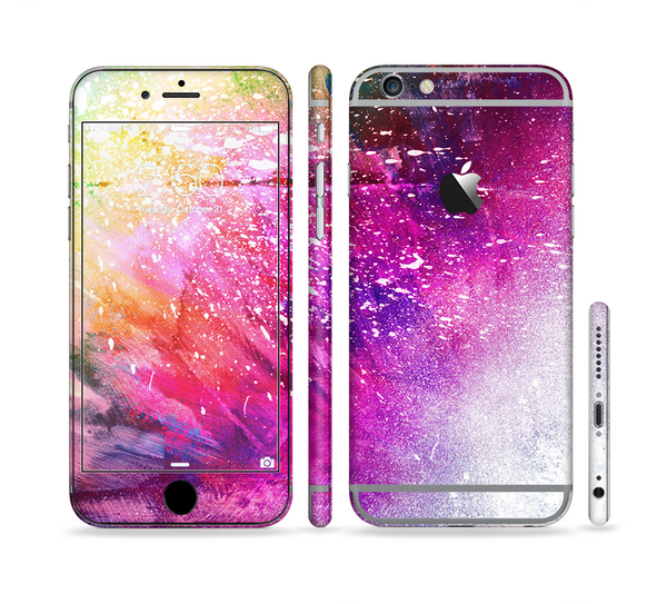 The Abstract Neon Paint Explosion Sectioned Skin Series for the Apple iPhone 6