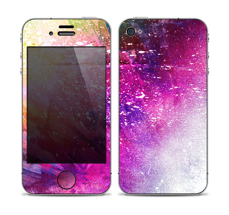 The Abstract Neon Paint Explosion Skin for the Apple iPhone 4-4s