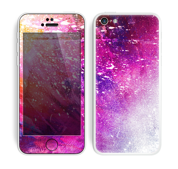 The Abstract Neon Paint Explosion Skin for the Apple iPhone 5c