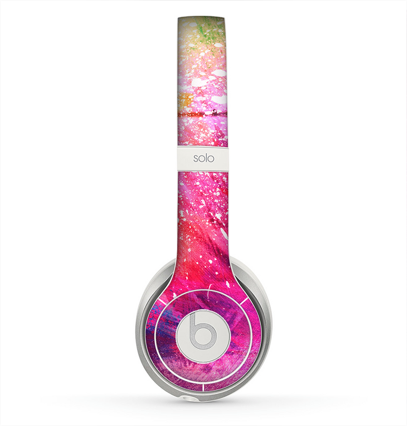 The Abstract Neon Paint Explosion Skin for the Beats by Dre Solo 2 Headphones