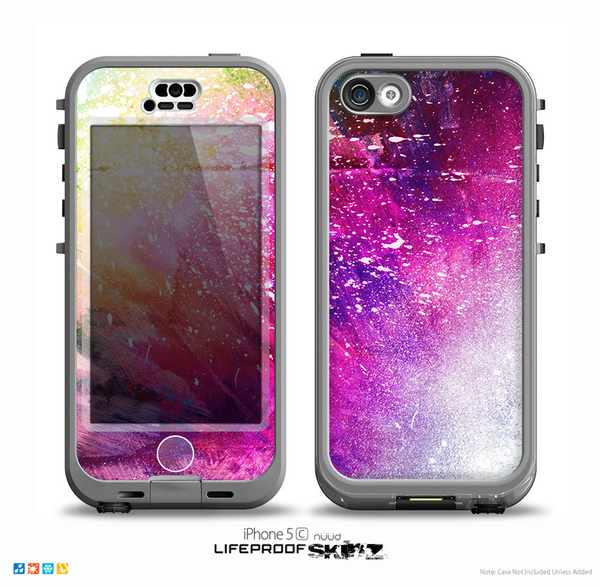 The Abstract Neon Paint Explosion Skin for the iPhone 5c nüüd LifeProof Case