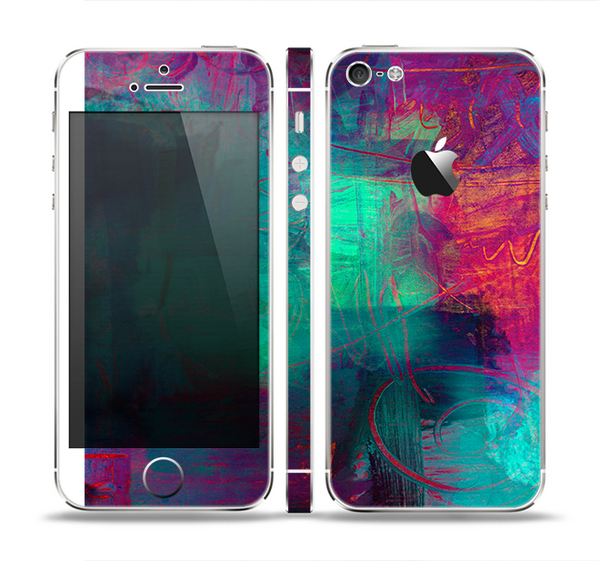 The Abstract Oil Painting V3 Skin Set for the Apple iPhone 5