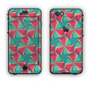 The Abstract Opened Green & Pink Cubes Apple iPhone 6 LifeProof Nuud Case Skin Set
